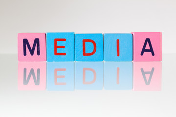 Media - an inscription from children's blocks