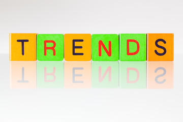 Trends - an inscription from children's blocks