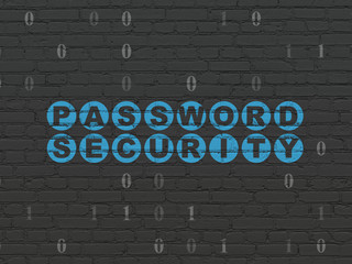 Safety concept: Password Security on wall background
