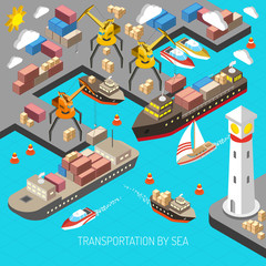 Transportation by sea concept