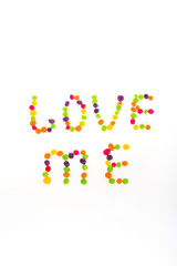 Declaration of love of sweets for Valentine's Day