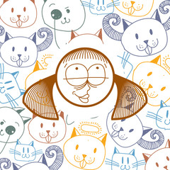 Vector art hand drawn illustration of personality, emotions on w