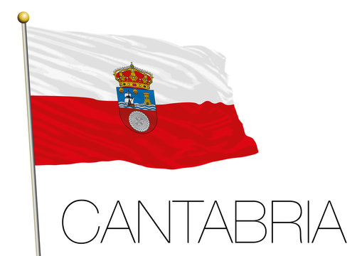 Cantabria regional flag, autonomous community of Spain
