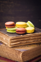 macaroons on book