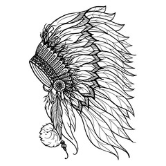 Doodle Headdress For Indian Chief