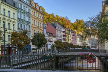 Fototapeta na wymiar river Tepla in Karlovy Vary