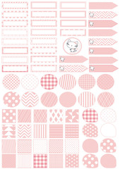 Planner stickers,printable files A4 size,minimalistic and flat