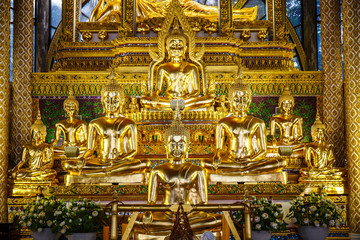  Thai art at Phrathat Nong Bua Temple in Ubon Ratchathani, Thailand 