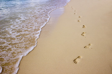 footprints in the sand
