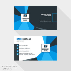 Modern Creative Business Card Template. Flat Design Vector Illustration. Stationery Design