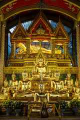  Thai art  at Phrathat Nong Bua Temple in Ubon Ratchathani, Thailand 