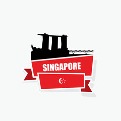 Singapore ribbon banner 