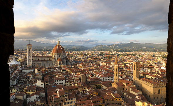 Panoramic of Florence from tower of palazzo Vechio