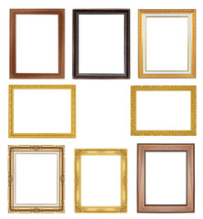 Antique frame isolated on white background