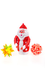 Santa Claus from the modular origami