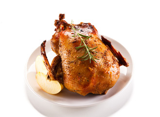 Roast chicken and vegetables