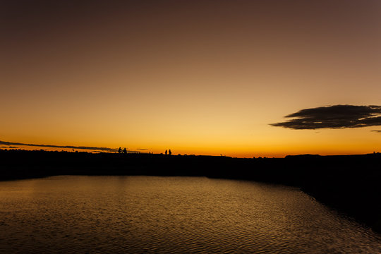Color of the sky that morning Mekong River Ubon Ratchathani, Tha