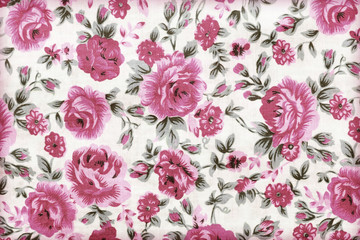 Rose bouquet design Seamless pattern on fabric as background