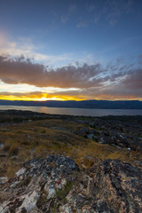 Summer Sunset in the Okanagan Valley and Lake Okanagan