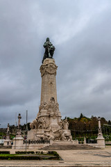 Fototapeta na wymiar Monument to Marquis of Pombal (prime minister). Lisbon, Portugal