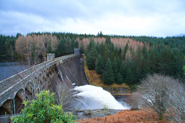 Laggan dam, River Spean, Scottish Highlands, Scotland