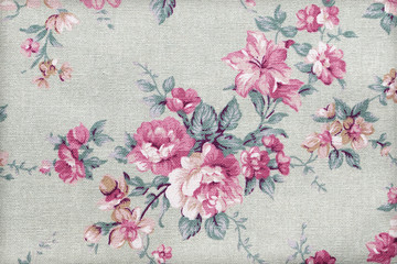 flower bouquet design Seamless pattern on fabric as background