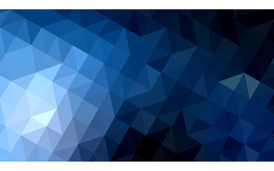 Fototapeta premium Dark blue polygonal design illustration, which consist of triangles and gradient in origami style.