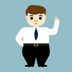 young businesswoman shows thumb up