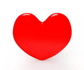 3d heart isolated on white background