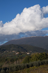 Colline della bassa Sabina nel Lazio in Italia.