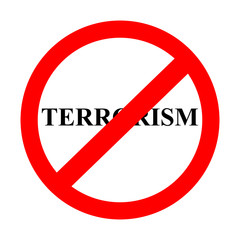 sign prohibiting terrorism