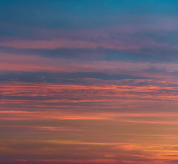 Beautiful bright sunset