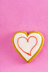 heart-shaped cookie for Valentines Day
