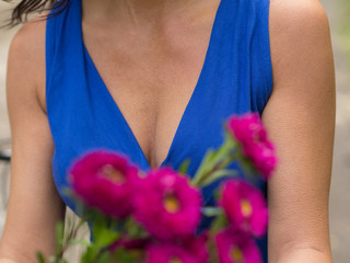 sexy chest and flowers