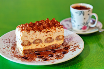 Delicious cake slice