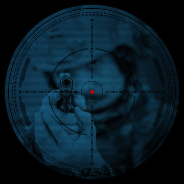Sniper scope. Night vision.