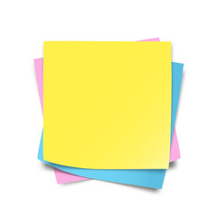 Stick notes isolated on white background. Vector illustration