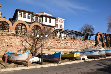 Fototapeta na wymiar View of old town Nesebar, Bulgaria