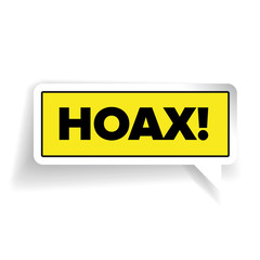 Internet Hoax warning label vector