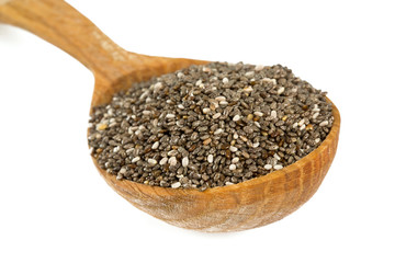 chia seeds isolated on white