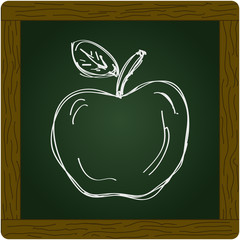 Obraz premium Simple doodle of an apple