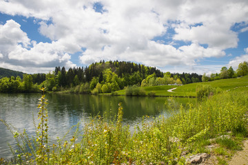 Fototapeta na wymiar Gradisko lake, Lukovica, Slovenia
