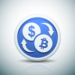Dollar Bitcoin currency exchange