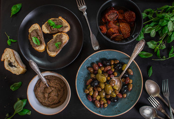 Tapenade and assorted provence snacks
