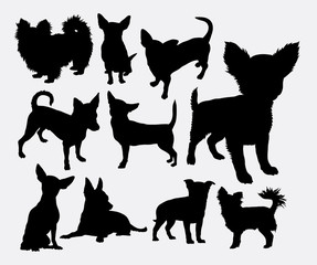 Chiwawa dog pet silhouette. Good use for symbol, web icon, brand, sticker, logo, or any design you want. Easy to use. 