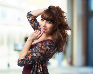 young woman posing