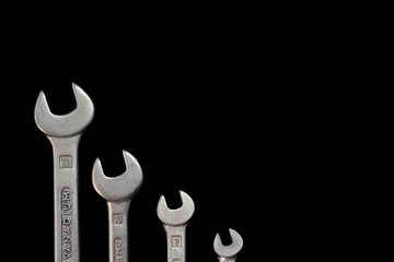 different size open end wrenches