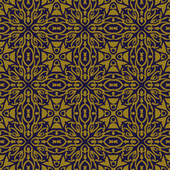 Elegant antique background image of cross curve kaleidoscope pattern.
