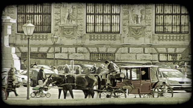 Vienna Carriage 1. Vintage stylized video clip.