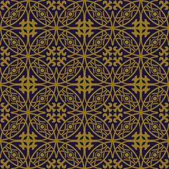 Elegant antique background image of cross round frame geometry pattern.
